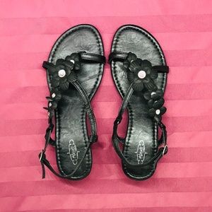 *NEW*Women's Flower Rhinestone Strap Sandals Heels